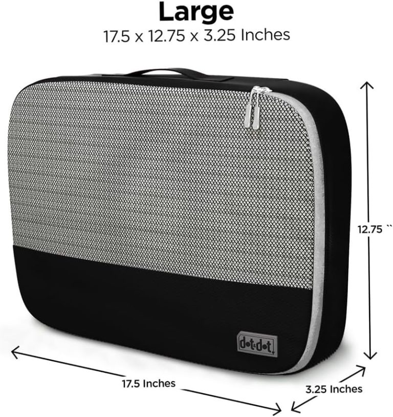 Dot&Dot Large Packing Cubes – 4 Pcs Suitcase Organizer Set – Carry On Travel Cubes