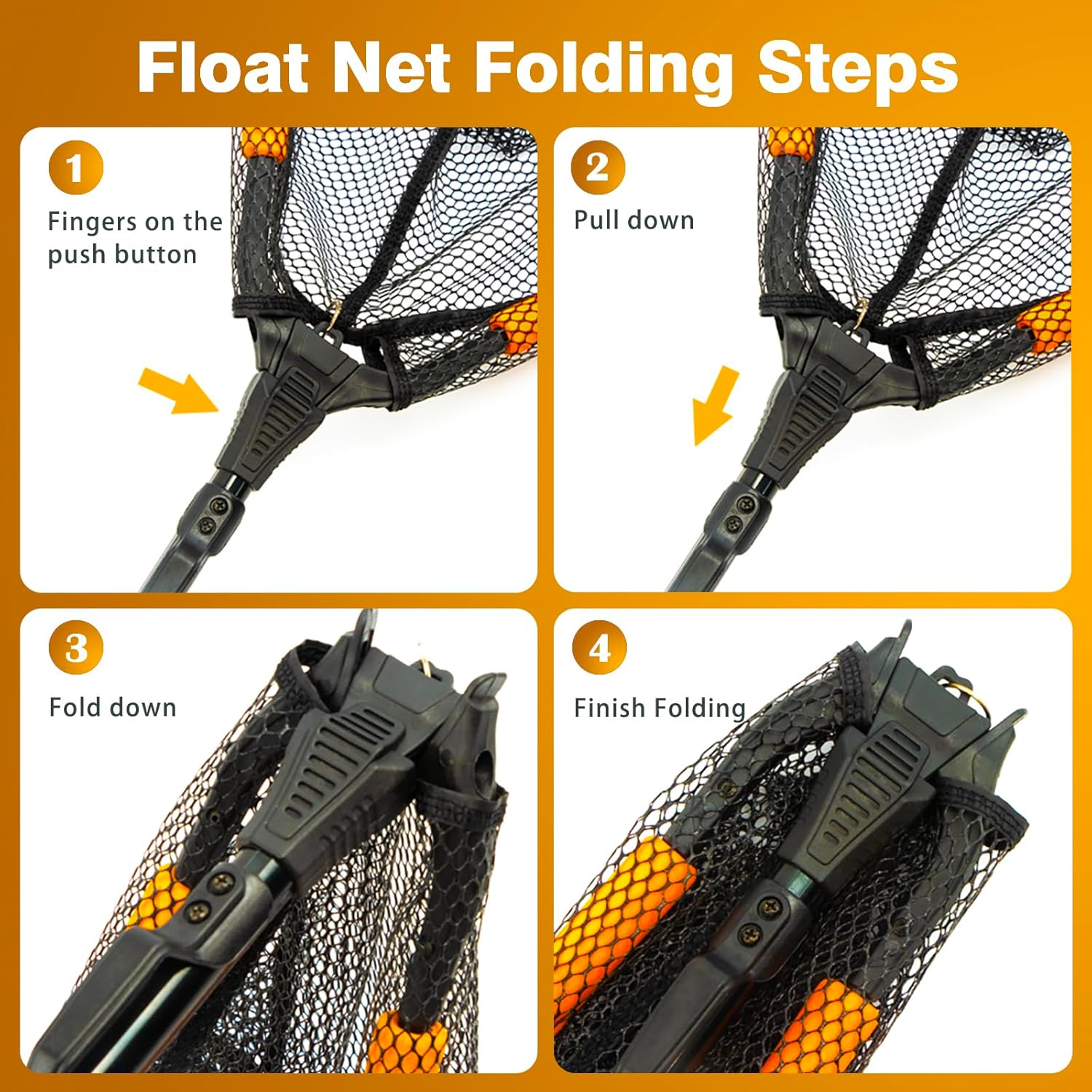 Floating Fishing Landing Net - Foldable for Freshwater or Saltwater - Folding and Fly Fishing - Image 4